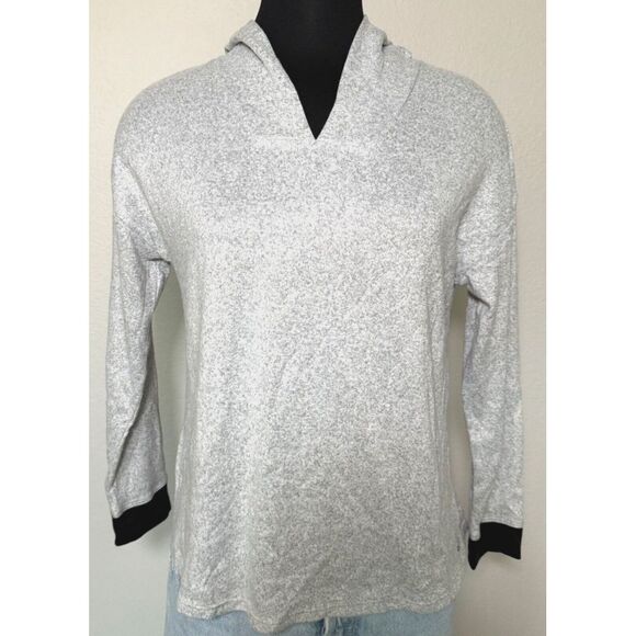 Cuddl Duds Tops - Cuddl Duds Lightweight Comfort Hoodie Rib Trim Women Size PM Ivory A470041